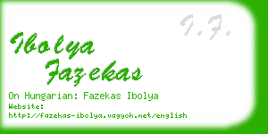 ibolya fazekas business card